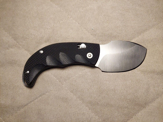 Black G10 Skinner Knife – 6.75" Full Tang 440C Stainless Steel Fixed Blade