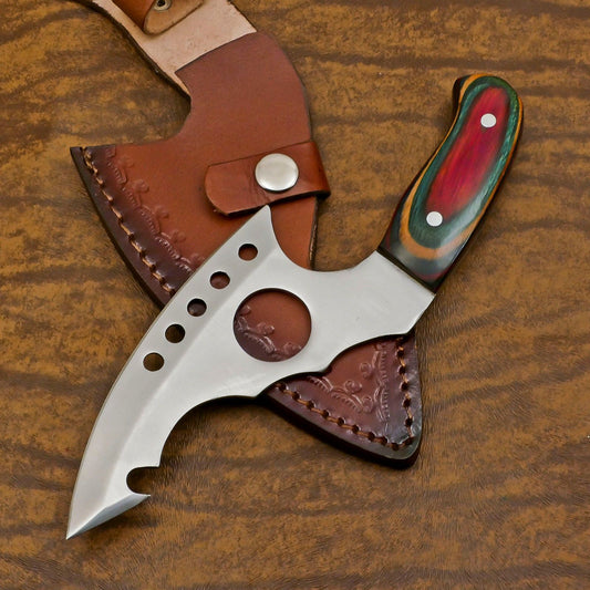 Best Bowie Knife Handcrafted 12" D2 Steel Full Tang Bowie Knife With Pakka Wood Handle