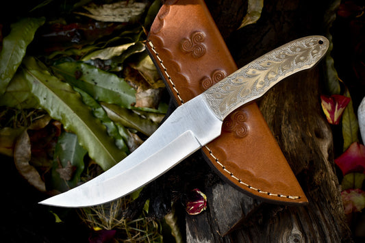 Custom 440C Steel Skinner Knife | D2 Tool Steel Handle | Veterans Gift | Decorative Knife