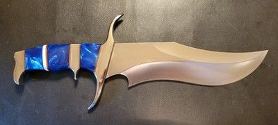 Custom D2 Steel Sub-Hilted Bowie Knife | Resin Handle Full Tang Hunting Knife