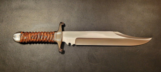 Custom D2 Tool Steel 18-Inch Bowie Knife – Exotic Wood Handle
