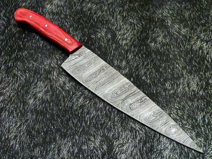Custom Damascus Steel Chef Knife Best Damascus Chef Knife with Wood Handle 