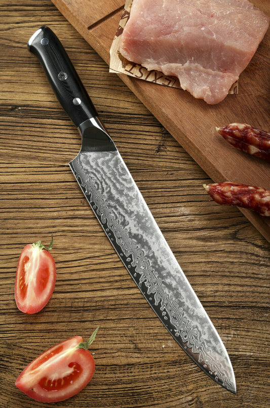 Custom Hand Forged Chef Knife Kitchen Knife Damascus Blade