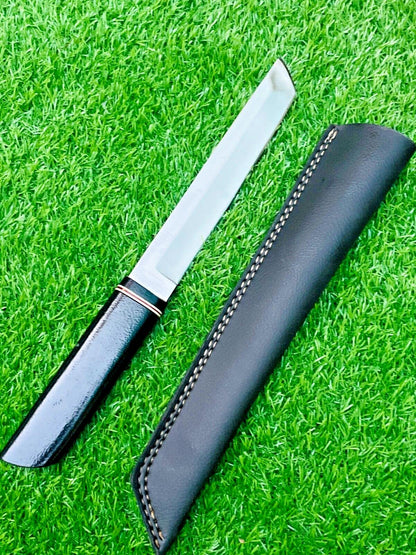 Custom Hand Forged D2 Steel Bowie Knife 12" Hunting Knife with Wooden Handle 