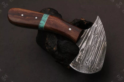Custom Hand Forged Handmade Damascus Steel Mini Tactical Axe Hatchet | Hunting & Camping Damascus Axe
