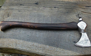 Custom Hand Forged Viking Spike Axe Steel Axe for Sale With Wood Handle & Leather Sheath