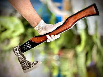 Custom Hand Made Carbon Steel Axe – Viking Hatchet, Integral Throwing Tomahawk with Cocobolo Wood Handle
