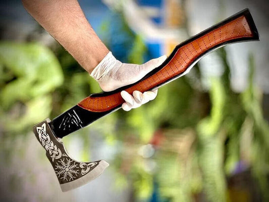 Custom Hand Made Carbon Steel Axe – Viking Hatchet, Integral Throwing Tomahawk with Cocobolo Wood Handle