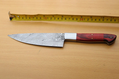  Custom Handforged Damascus Steel Hunting Camping Chef Knife No Sheath