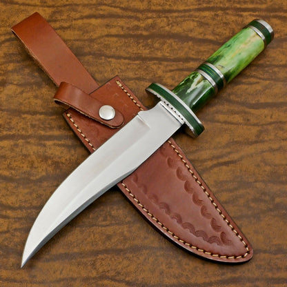 Custom Handmade Best Bowie Knife D2 Steel Full Tang Bowie Knife With Bone Handle