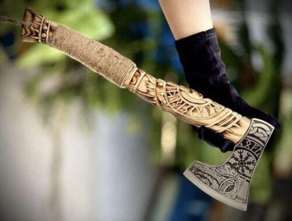Custom Handmade Carbon Steel Tomahawk Axe – Throwing Viking Hunting Hatchet