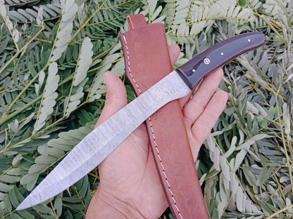Custom Handmade Damascus Fillet Knife with Resin Handle Fillet Knife