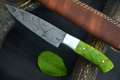 Custom Handmade Damascus Steel 8" Chef Knife with Resin Handle