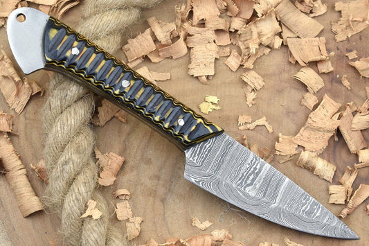 Custom Handmade Damascus Steel Chef Knife – 9" Hand Forged Kitchen Knife

