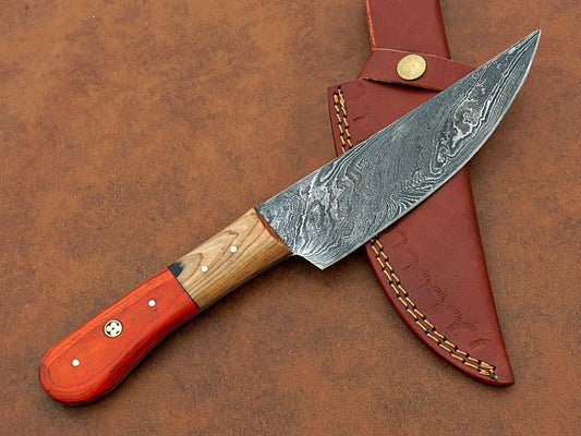 Custom Handmade Damascus Steel Chef Knife – BBQ Special Cooking Knife – Free Shipping


