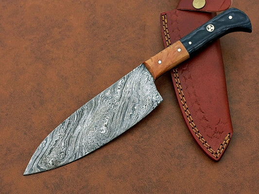 Custom Handmade Damascus Steel Chef Knife BBQ Special Knife
