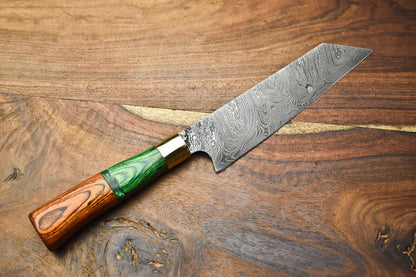 Custom Handmade Damascus Steel Chef Knife – Full Tang Kitchen Knife