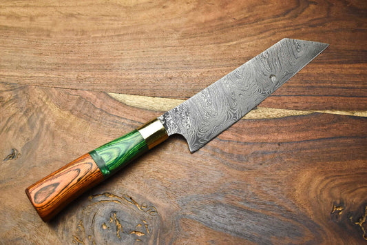 Custom Handmade Damascus Steel Chef Knife – Full Tang Kitchen Knife