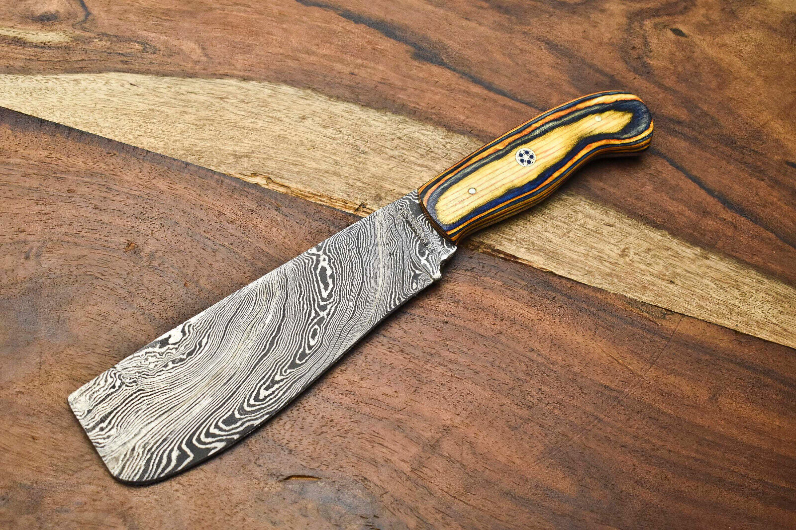 Custom Handmade Damascus Steel Chef Knife – Full Tang Sport Utility Blade