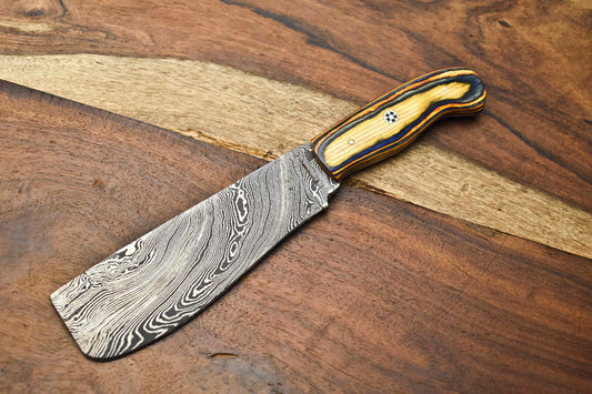 Custom Handmade Damascus Steel Chef Knife – Full Tang Sport Utility Blade