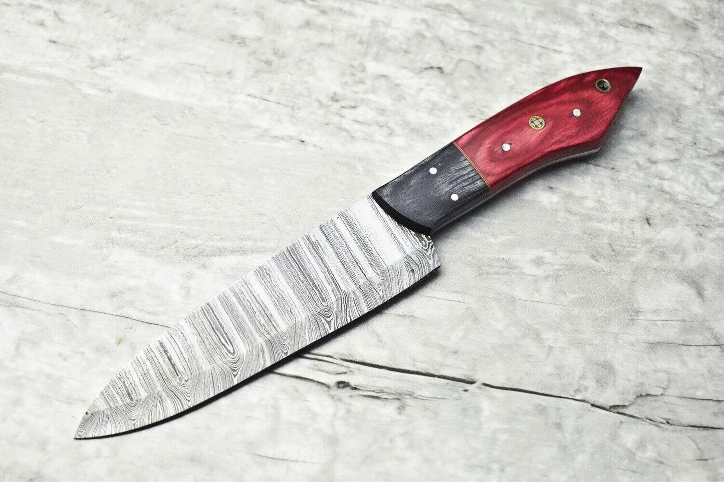 Custom Handmade Damascus Steel Full Tang Chef Knife – Premium Kitchen Cutlery