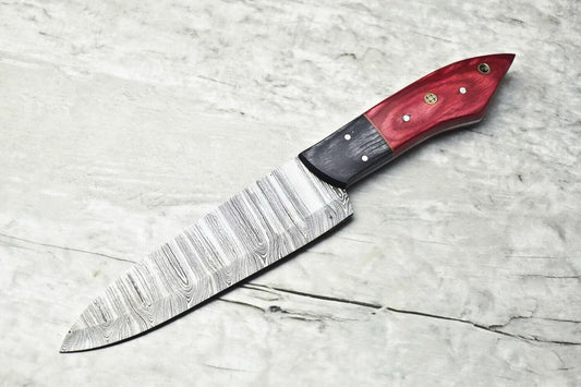 Custom Handmade Damascus Steel Full Tang Chef Knife – Premium Kitchen Cutlery