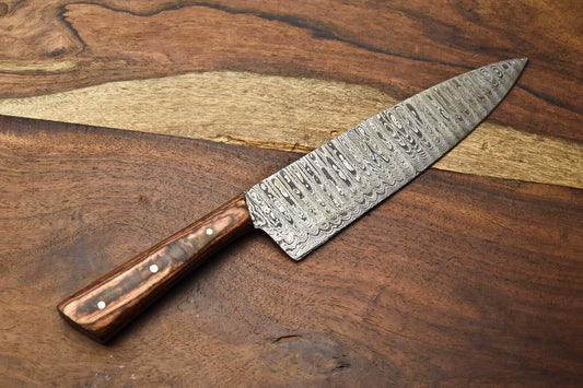 Custom Handmade Damascus Steel Full Tang Chef Knife – Professional Sport Kitchen Knife