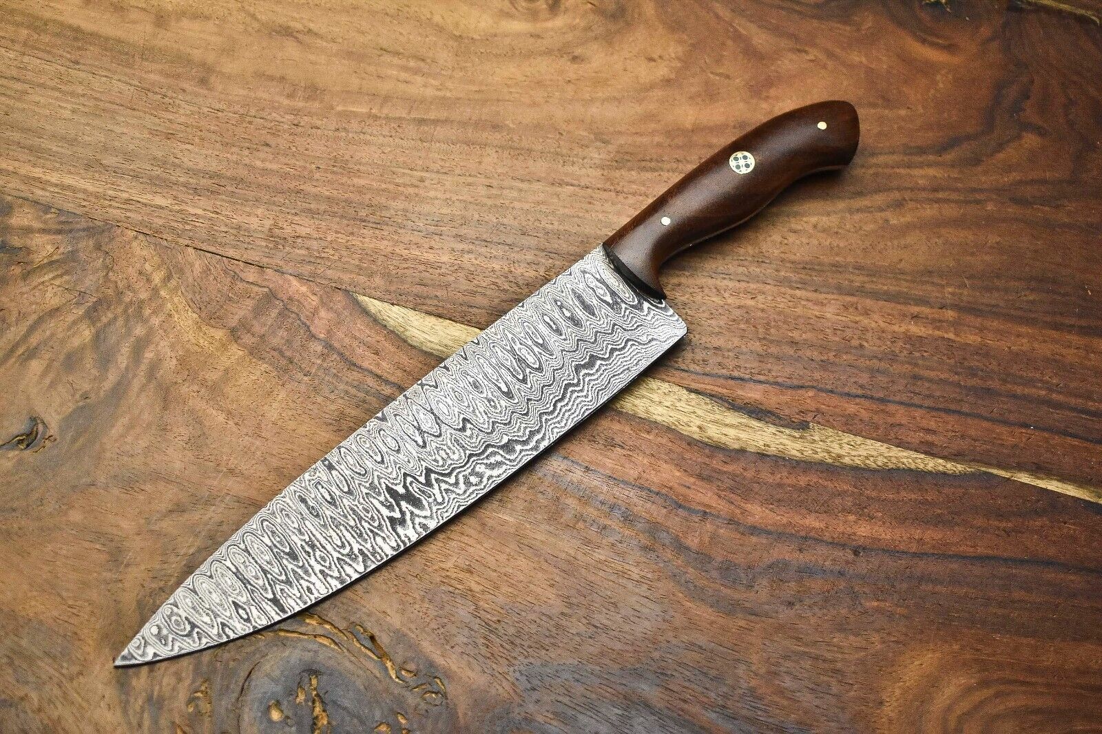 Custom Handmade Damascus Steel Full Tang Kitchen Chef Knife