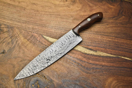 Custom Handmade Damascus Steel Full Tang Kitchen Chef Knife