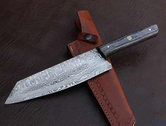 Custom Handmade Damascus Steel Kitchen Chef Knife  Premium Handmade Chef Knife