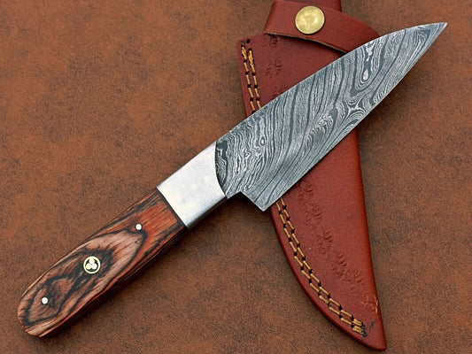 Custom Handmade Forged Damascus Steel Chef Knife Kitchen Knife