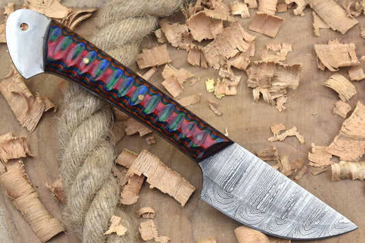 Custom Handmade Forged Damascus Steel Kitchen Chef Knife – Multi Dollar Sheet Handle