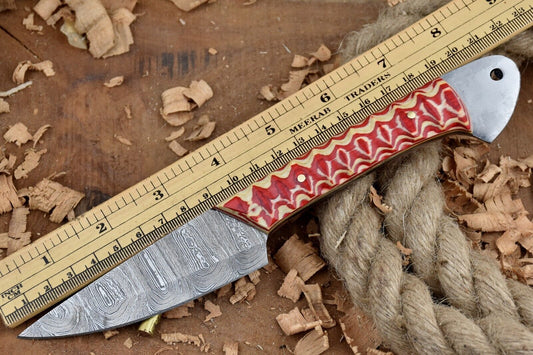 Custom Handmade Forged Damascus Steel Kitchen Chef Knife – Yellow & Pink Dollar Handle