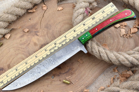 Custom Handmade Forged Damascus Steel Kitchen Chef Knife with Multi Dollar Sheet Handle