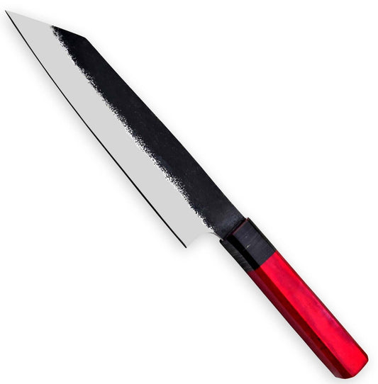 Custom Handmade Hammered 12C27 Steel Chef Knife with Wooden Handle – 14" Professional Kitchen Knife

