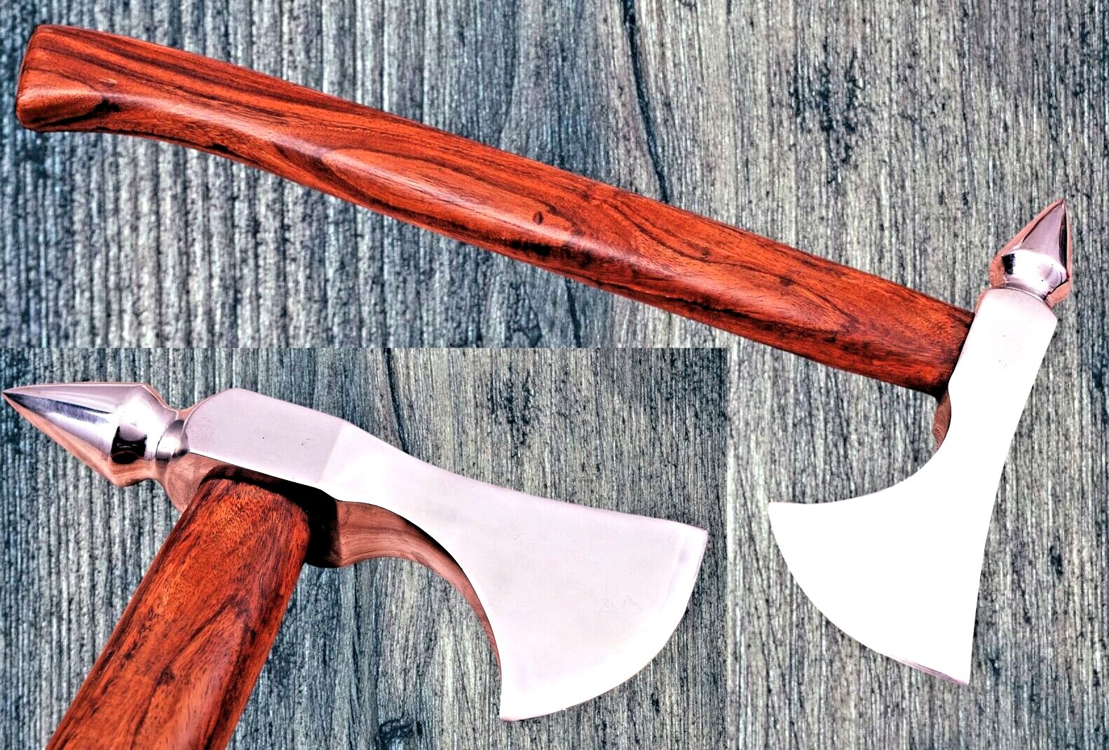 Custom Handmade High Carbon Steel Viking Tactical Tomahawk Hatchet Axe 16 Inch Wood Handle