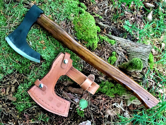 Custom Handmade Replica Viking Axe Carbon Steel Tomahawk Throwing Hatchet with Cocobolo Wood Handle