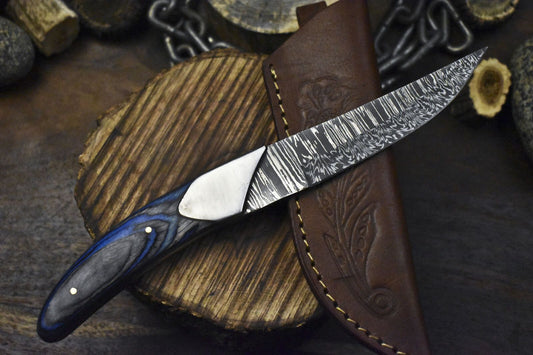 Custom Twist ATS-34 Steel Skinner Knife with Hard Wood Handle – 10" Handmade Hunting Knife