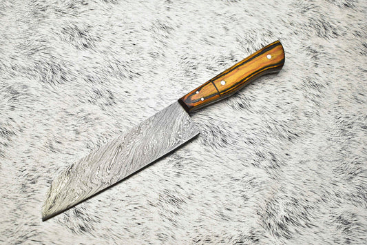 Cutlery Salvation Handmade Damascus Blade Kitchen Full Tang Chef Knife – 10" Overall, 384-Layer Forged Steel, Professional Sharpened Edge

