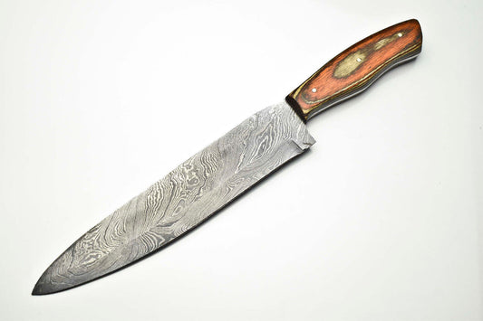 Cutlery Salvation Handmade Damascus Blade Kitchen Full Tang Chef Knife – 12" Blade