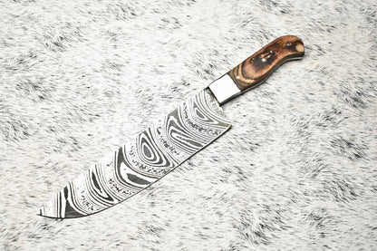Cutlery Salvation Handmade Damascus Blade Kitchen Full Tang Chef Knife – 13" Premium Forged Steel 