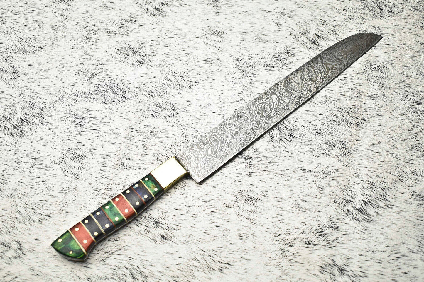 Cutlery Salvation Handmade Damascus Blade Kitchen Full Tang Chef Knife – 15" Oil Tempered, 384 Layer Damascus Steel