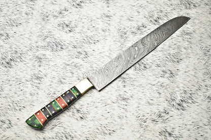 Cutlery Salvation Handmade Damascus Blade Kitchen Full Tang Chef Knife – 15" Oil Tempered, 384 Layer Damascus Steel