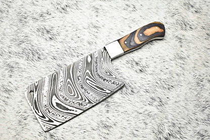 Cutlery Salvation Handmade Damascus Steel Full Tang Kitchen Chef Knife – 10.5" Blade
