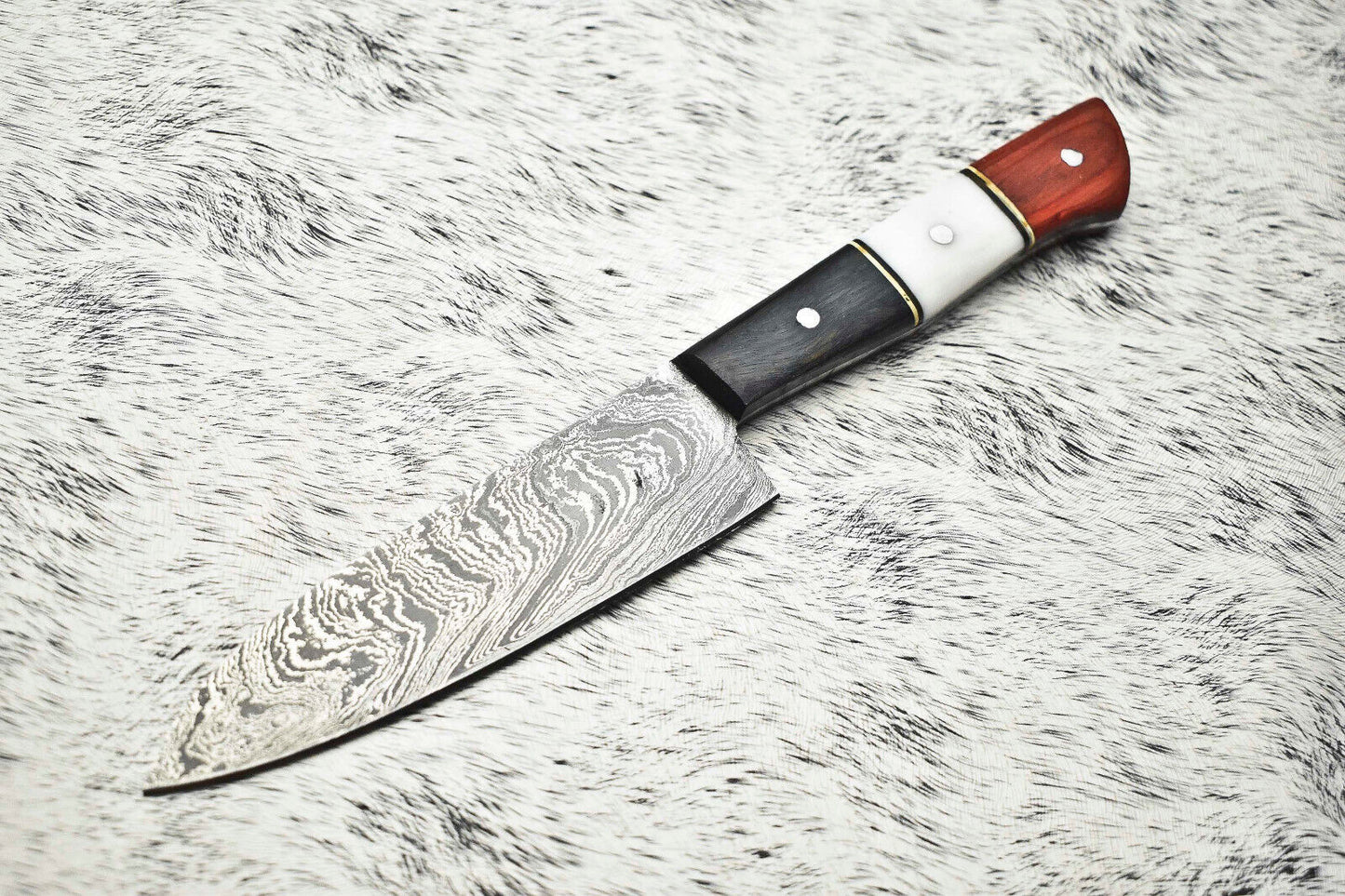 Cutlery Salvation Handmade Damascus Steel Full Tang Kitchen Chef Knife – 10" Blade, Oil Tempered 58-60 HRC