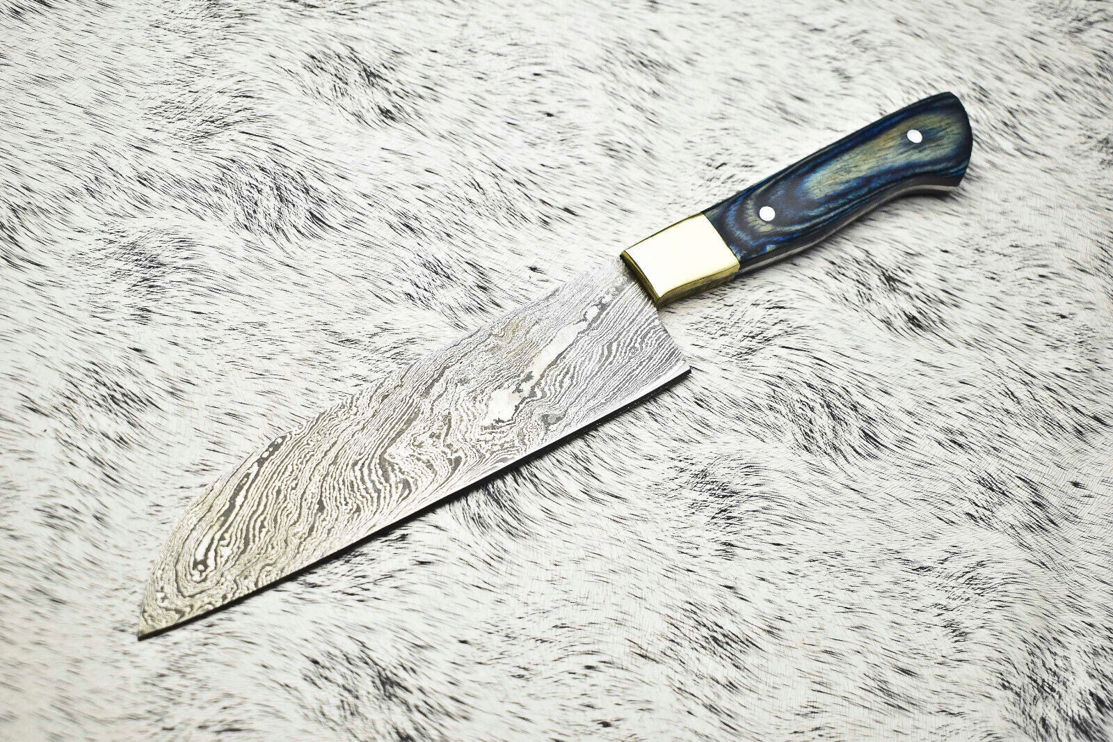 Cutlery Salvation Handmade Damascus Steel Full Tang Kitchen Chef Knife – 11" Blade, Oil Tempered 58-60 HRC, Sharpened at 20°