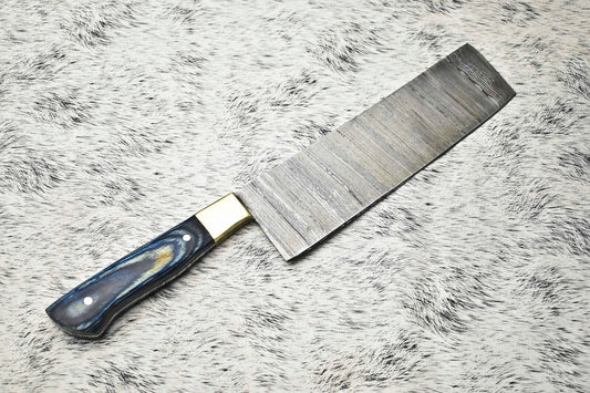 Cutlery Salvation Handmade Damascus Steel Full Tang Kitchen Chef Knife – 11" Blade,Sharpened at 20°