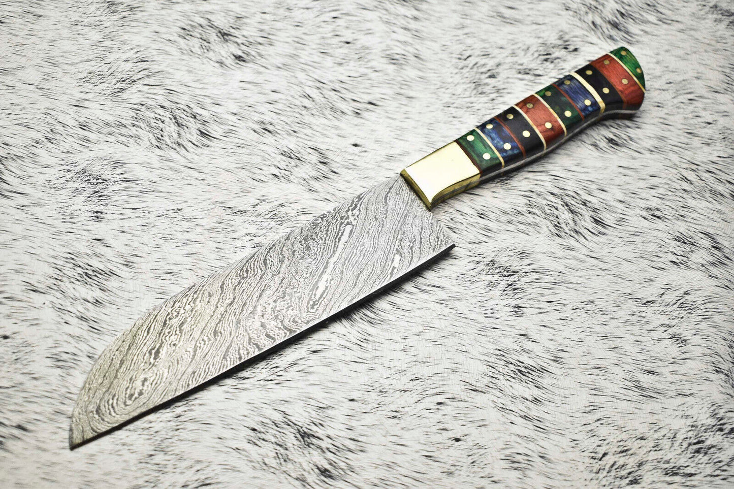 Cutlery Salvation Handmade Damascus Steel Full Tang Kitchen Chef Knife – 12" Blade, Oil Tempered 58-60 HRC, Sharpened at 20°

