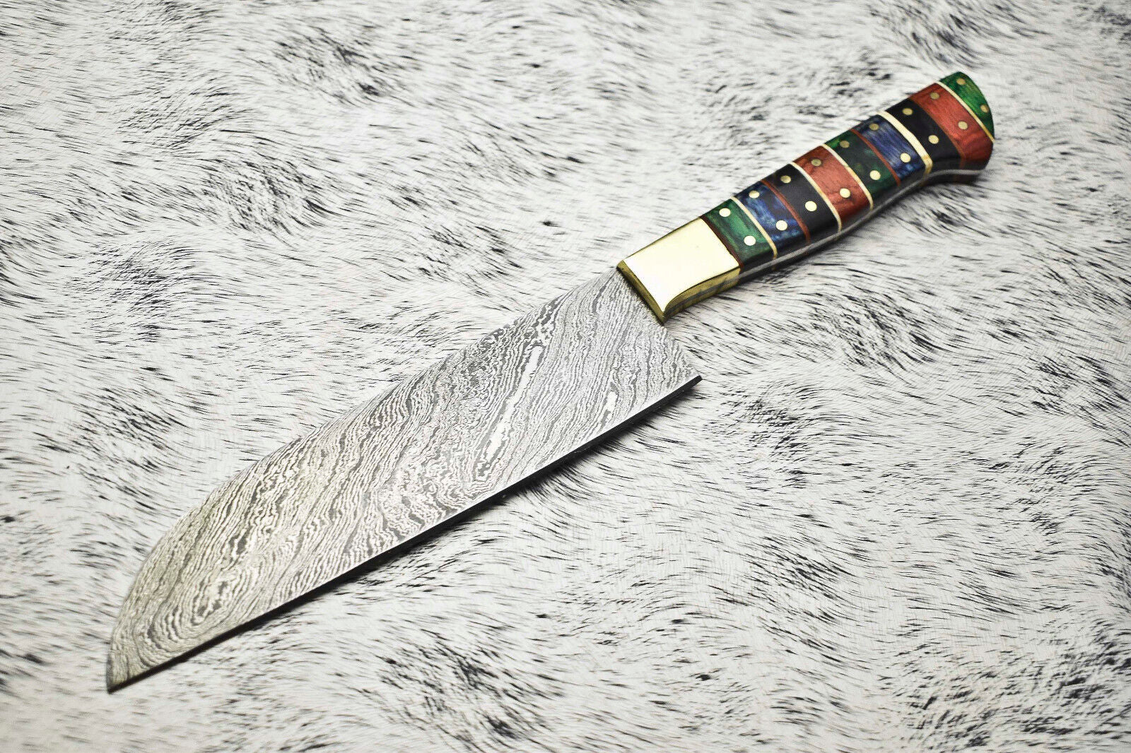 Cutlery Salvation Handmade Damascus Steel Full Tang Kitchen Chef Knife – 12" Blade, Oil Tempered 58-60 HRC, Sharpened at 20°


