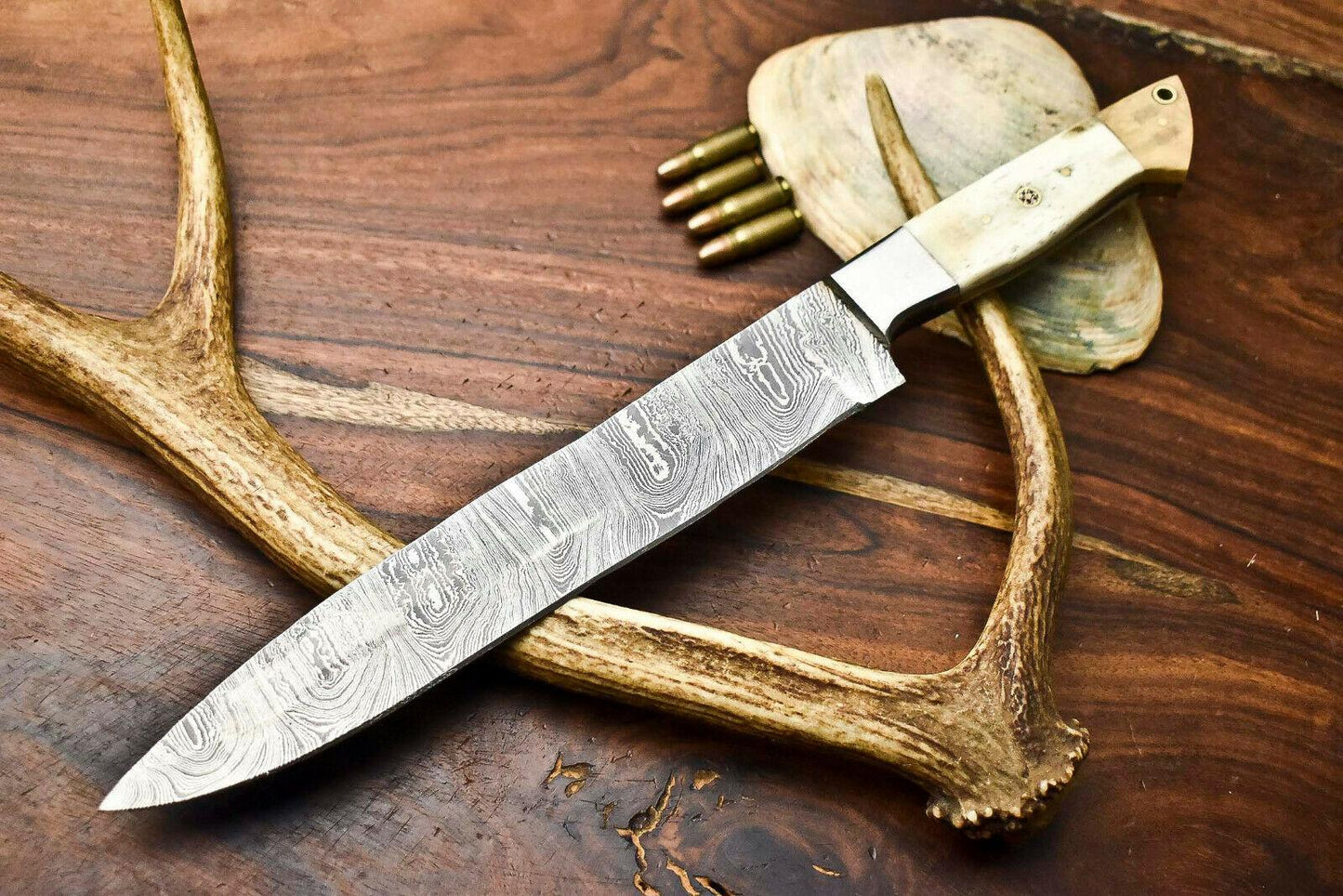 Damascus Steel Chef Knife Damascus Kitchen Knife  12" Damascus Chef Knife